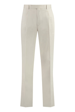 Stretch cotton chino trousers-0